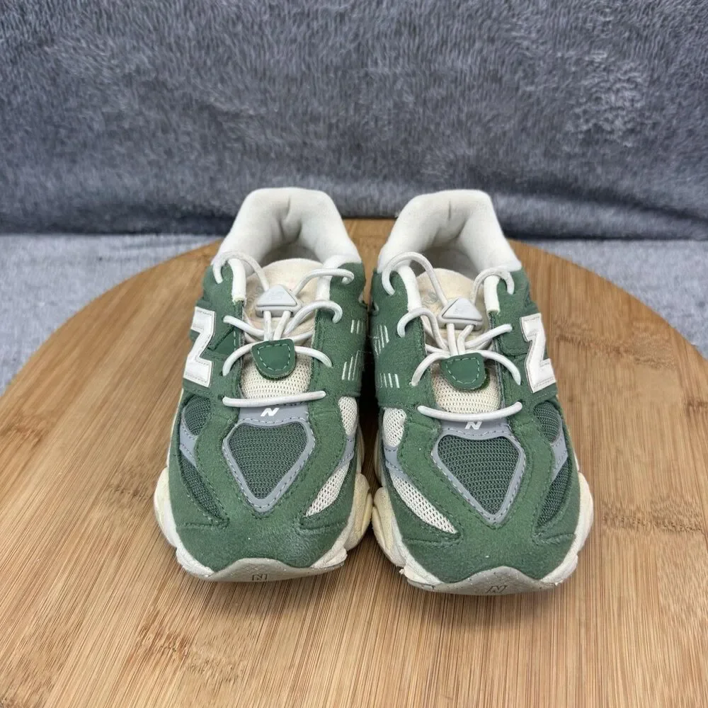 New Balance 9060 Shoes Boys Size 9 Green Suede Mesh Sneakers IV9060VG No Insoles